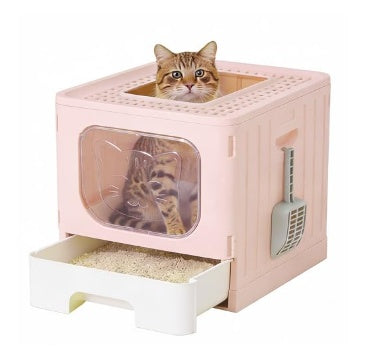 Foldable Covered Cat Litter Box